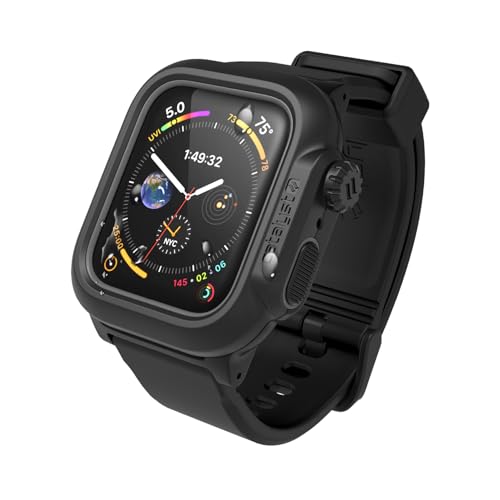 330ft Waterproof Case Designed for Apple Watch Series 6/SE/5/4 44mm, Soft Silicone Watch Band, Shock Proof Rugged Protective case Designed for Apple Watch by Catalyst