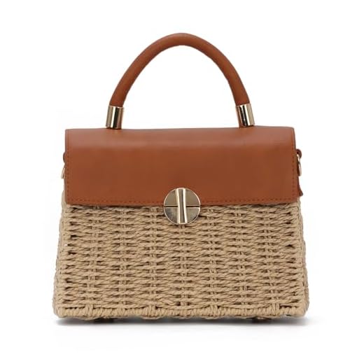 LHHMZ Borsa a tracolla in paglia da donna, Borse da spiaggia estive, Borse per le vacanze in tessuto