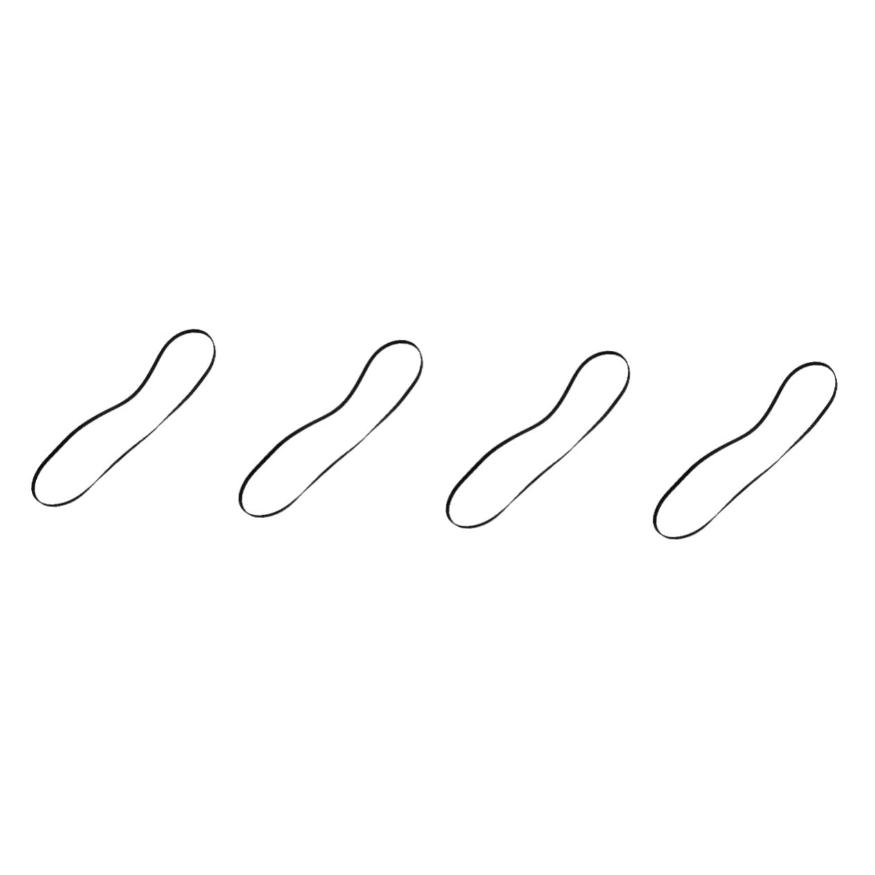 Milisten 4pcs Phono Belt Tape Machine Belt plattenspieler Turntable Belt Replacement Phono Turntable Belt kit VCR at-lp60x Black sash Turntable Record Player Belt Cassette Rubber seat Belt