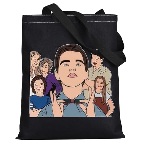 WZMPA Comedy Tote Bag TV Show Fans Gift Comedy Lover Reusable Grocery Bag TV Serial Merchandise (S Family T-BL)