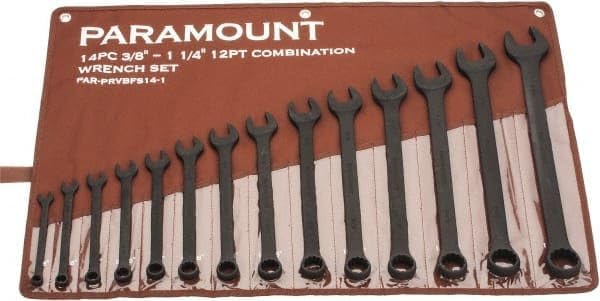 Paramount 14 Piece Black Oxide Combination Wrench Set: 3/8" to 1-1/4"