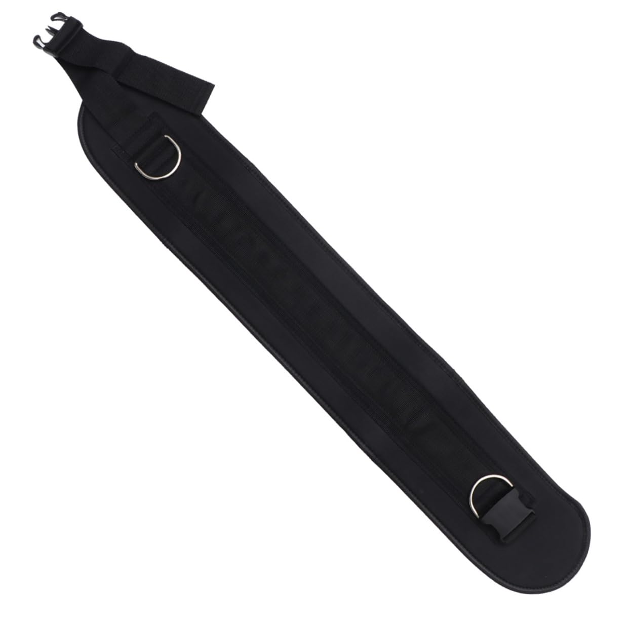 Mikinona Adjustable Weight Bearing Back Support Belt for Resistance Running Fitness Protective Lumbar Brace Strap with Double Thicken Ring Suitable for Men and Women Black