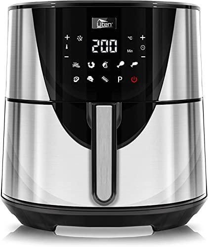 Air Fryer, Uten Air Fryers Oven 7.5 L, 8 Preset Programs, Preheat, Power Off Memory Function, Recipes, 1700W