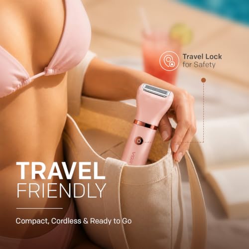 Image of VGR V-735 Professional 3 in 1 Lady Shaver Set for Women | IPX7 Waterproof | Body Bikini Facial Trimmer | USB Type-C Rechargeable | 2 Years Warranty | Pink