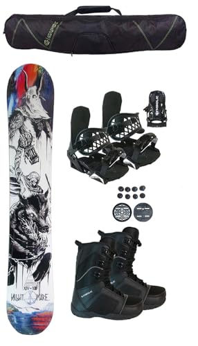 & Bindings & Boots With Bag Bonus Complete Package (156cm Rocker Rnin241, 8 Mens Black Boots & Black Bindings)