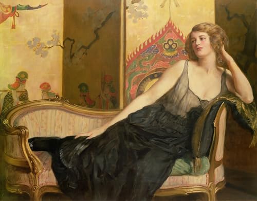 ARToPHIIU Image sur Toile Moderne Impression Tableaux Portrait Tableaux Femme allongée par John Collier Peinture sur Toile Pour la Décoration de la Chambre...