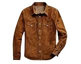 Real Suede Leather Jacket Men Real Suede Motorcycle Jacket Camel Brown Suede Moto Jacket