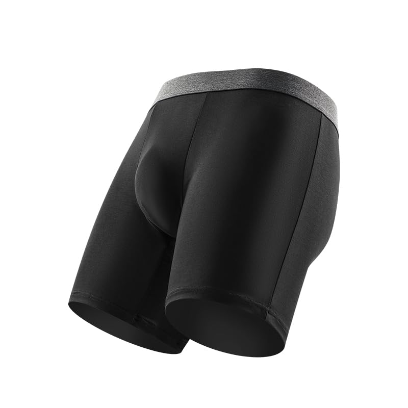 Mens Underwear Boxer Briefs, Comfortable Breathable, Pack of 3（88024-Black-dark grey-light gray）3