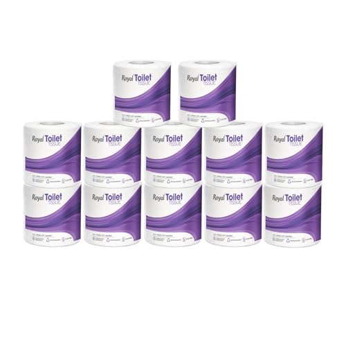 Image of Royal Toilet Tissue Paper Roll | 2400 Pulls (200 x 12 Rolls) | Tissue Paper Roll, Toilet Paper Roll 2-Ply Soft & Strong Bathroom Tissue | Highly Absorbent & Hygienic Toilet Paper