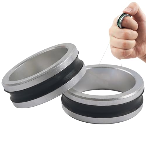 SILANON 2pcs Fishing Line Puller Ring, Fishing Knot Tying Tool Alloy Line Dragger Tightener Ring FG GT Knot Puller Tool Assist Fishing Line Knotting Grippers Device for Tying