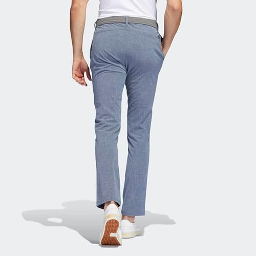 adidas Calça masculina de golfe Crosshatch, Gola redonda azul-marinho, 32W / 34L