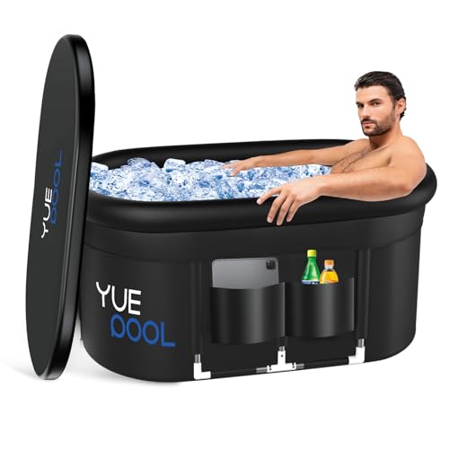 Ice Bath Tub for Adults Fitness People Athletes Upgrade XL 140 Gal Oval Portable Cold Plunge Tub Indoor and outdoor gyms for cold water therapy and recovery