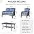 ovios 4 Pieces Patio Furniture Set, Outdoor Wicker Sofa with Coffee Table, Chairs, All Weather High Back Rattan Loveseat Couch with Comfy Cushions, Denim Blue