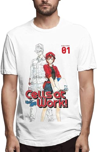 Cel-Ls at Work Men's Cotton Short Sleeve T-Shirt Manches Courtes(Large)