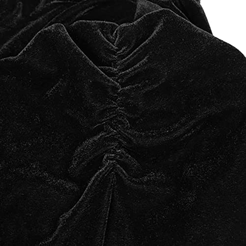 Xiaojmake Victorian Steampunk Gothic Shrug Retro Bolero Ruffle Black Silky Long Flare Sleeve Jacket Vintage Short Coat 6