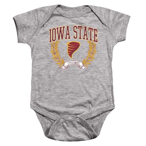 LOGOVISION Iowa State University Laurels Dark Unisex Infant Snap Suit for Baby, Athletic Heather, X-Large