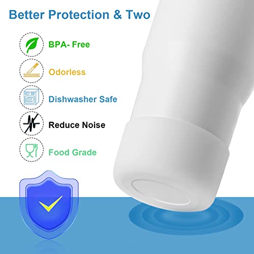 25 Colors Silicone Boot for Stanley 40 oz Quencher & IceFlow 20oz 30oz, 2 PCS Protective Tumbler Cup Boot Sleeve Water Bottle Accessories, BPA-Free Anti-Slip Bottom Cover, Dishwasher Safe - Thumbnail 4