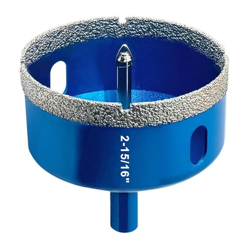Image of TurstAid Diamond Hole Saw 2-15 /16 Inch with Pilot Guide Drill Bit - Performance Diamond Tile Hole Saw for Porcelain, Glass, Marble, Ceramic