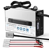 Hexwatt 24V/36V/48V LiFePO4 & AGM All in One Battery Charger,LiFePO4 29.2V,43.8V,58.4V Charger and Lead-Acid (AGM/Gel/FLA) 24V/36V/48, Adjustable Current 4A-18A with LCD Display