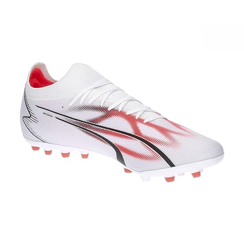 PUMA Homme Ultra Match MG Chaussure de Football, Puma Puma Noir Feu Orchid, 42 EU