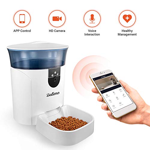 Balimo Automatic Pet Feeder Cat Feeder Auto Dog Feeder with Camera Cat Food