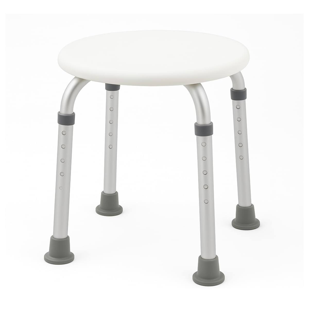 Mobiclinic®, Sgabello da Doccia, Da Bagno, Alluminio e PVC, Altezza Regolabile, Faro, Piedini Antiscivolo, Leggero, fino a 100 kg, per Persone Anziane, Mobilità Ridotta