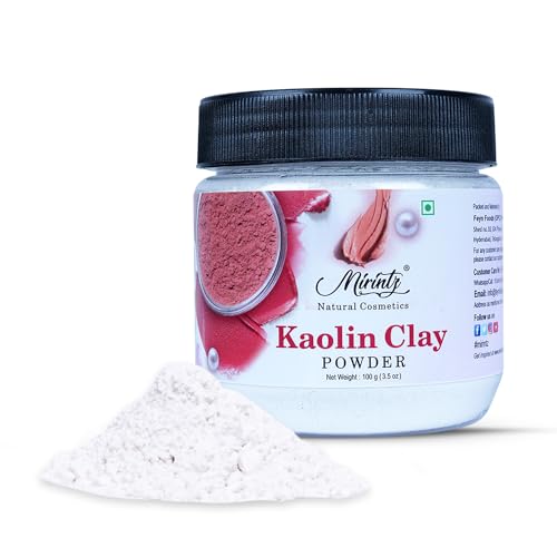 Mirintz 100% Kaolin Clay Powder | (100 gms) Clay Mask for Face | Hydrating & Exfoliating Face Mask | Perfect for Natural DIY Skin Cleansers, Masks & Scrubs | Kaolin Clay Face Masks Skincare