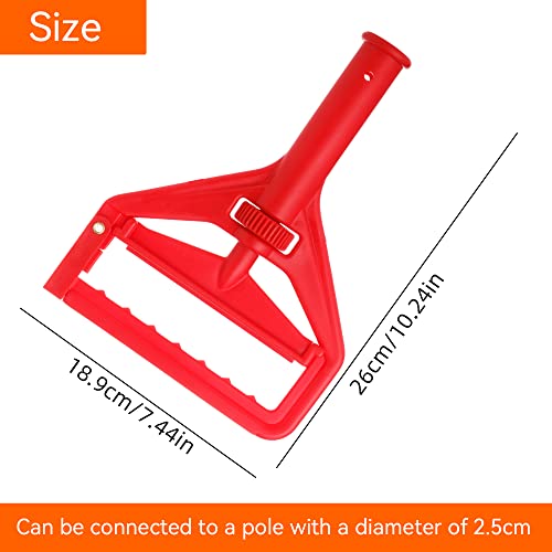 Image of Commercial Mop Clamps-Quick Change Head Mop Handle -Heavy Duty Mop Head Replacement Holder Change Mop Handle -Commercial Gripper Mop Wet Mop Handle 2PC