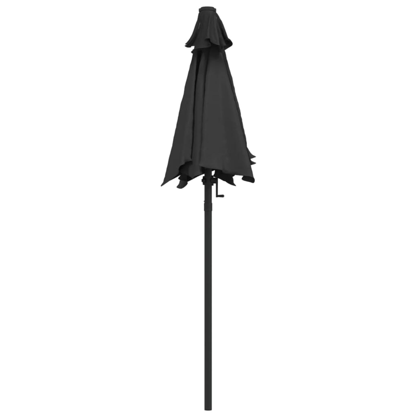 Homgoday Sombrilla de Aluminio Gris Antracita 200x224 cm Sombrilla de Jardín,Protección UV Sombrilla Jardín Grande Orientable Jardín Parasol Balcón