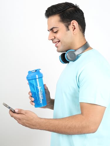 Image of Fitness Mantra 700ml Classic Shaker Bottle for Men & Women |Capacity 700 ml, Blue|