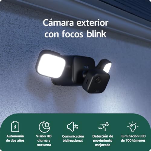 Cámara exterior con foco de gran autonomía y luz inteligente inalámbrica de última generación