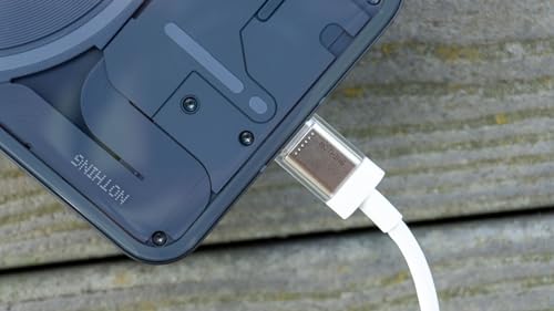 Image of Nothing Type C Cable for Phone 2a /Phone2 /Phone 1, 45W Rapidly Charging Laptop /Tablet /Smartphone /Pad /Gaming Console /Mobile and S24 ultra /15 Pro max /S23 USB-C to C Sync Data Transfer Speed Kable, White