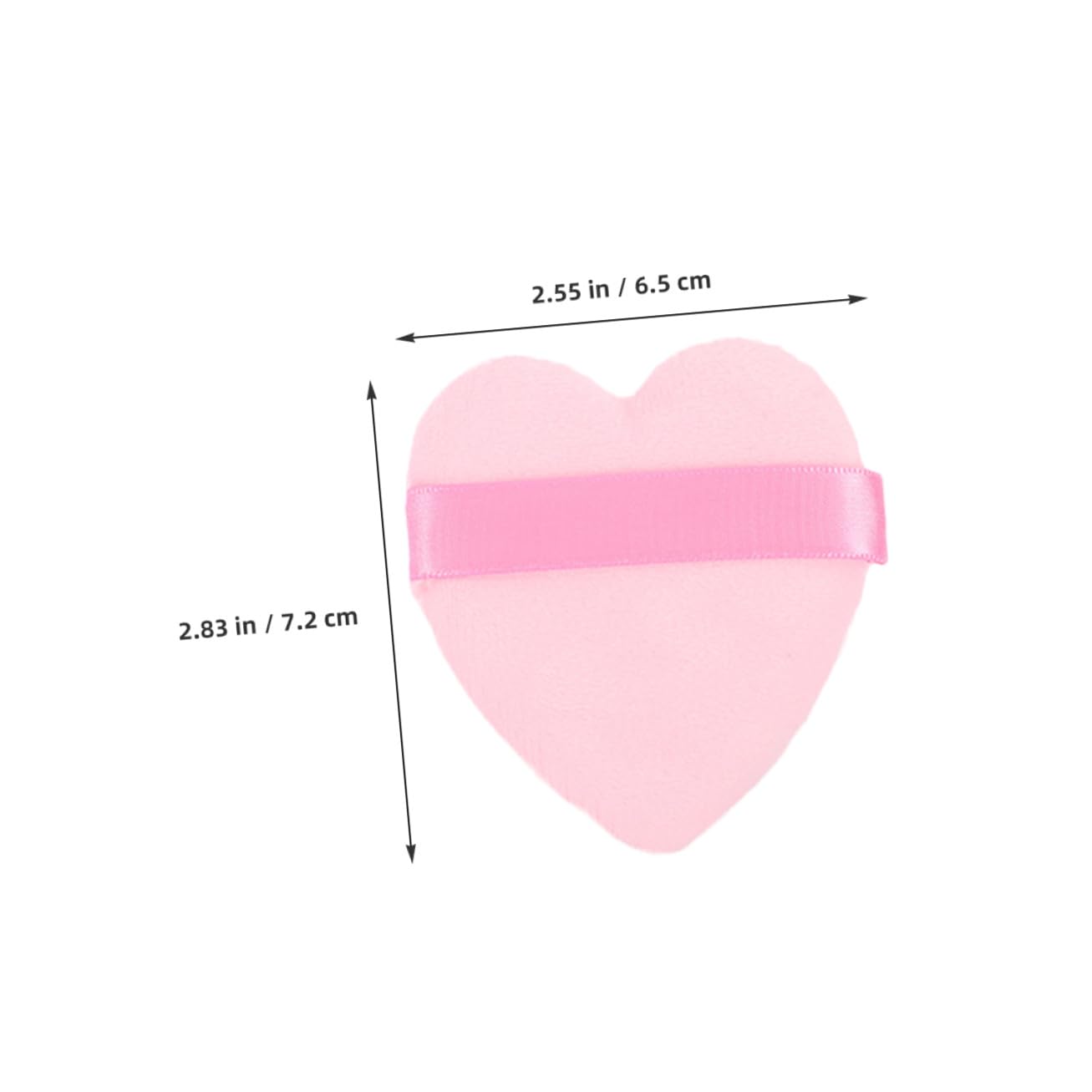 50pcs Pink Heart-shaped Powder Puff Makeup Pads Soft Flocking Sponge for Cosmetics Foundation Setting Loose Face Powder Application
