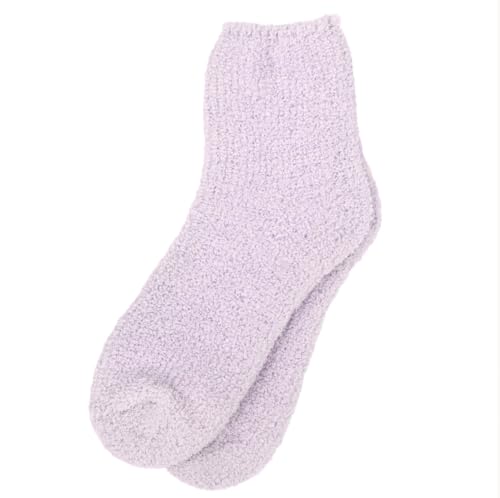 KASHWÉRE Solid Chenilla Plush Socks, One Size