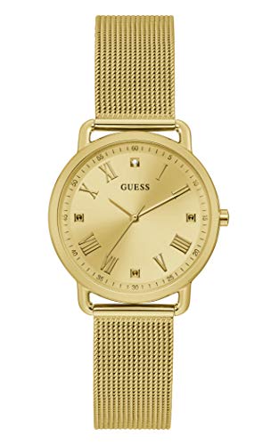 Price comparison product image GUESS Women Analog Quartz Watch with Stainless Steel Strap GW0031L2