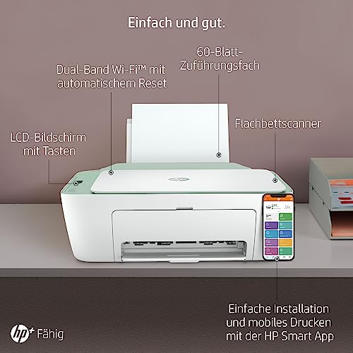 HP DeskJet 2720e All-in-One-Drucker — Farbtintenstrahl — 6 Monate Instant Ink im Lieferumfang enthalten HP + (Fotokopie, Scan, Impression, WLAN) – Bild 6