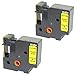 Produktbild 2 Kassetten D1 45808 schwarz auf gelb 19mm x 7m Schriftband kompatibel für DYMO LabelManager LM 100 150 160 200 210D 260 280 300 350 350D 360D 400 420P 450 500TS PC PC2 PnP LabelWriter LW 400 450 Duo