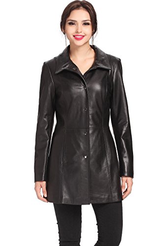 BGSD Women Jocelyn Lambskin Leather Car Coat (Also available in Plus Size & Petite)3