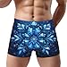 HJKTVDRQ Blue Christmas Snowflake Print Men'S Boxer Briefs,Comfortable Boxer Briefs,Perfect Choice For Men'S Fashion