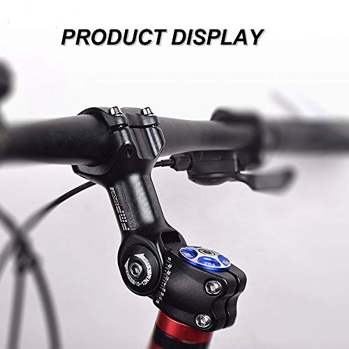 OSAGIE Bike Stem MTB stem 25.4/31.8 90mm ±60 Degree Adjustable Raise up Handlebar Tube Stem for Most Bicycle Road Bike MTB BMX Cycling, with 6pcs Free Bicycle Headset Spacer (Black 25.4x90mm)