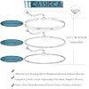 CASSIECA 3Pcs Sterling Silver Bracelets for Women - Layered Dainty Link Chain Adjustable Stackable Station Jewelry for Ladies and Girls #1