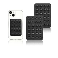 Vilbocr Silikon-Saugnapf-Handyhüllenhalterung, freihändiges Fidget-Spielzeug, Spiegel, Dusch-Handyhalterung, Tiktok-Videos und Selfies (schwarz), 2 Stück