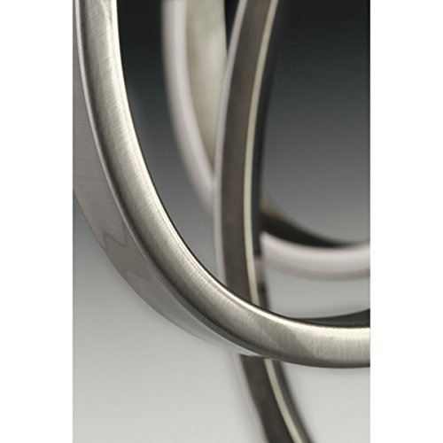 Image of Progress Lighting Torino Collection 3-Light Etched Glass Transitional Inverted Pendant Light Brushed Nickel