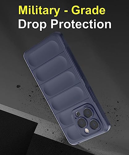 Image of WOW IMAGINE Ultimate Silicon Back Cover Case for Apple iPhone 14 Pro | Military Grade Drop Protection Shockproof Bumper | Anti-Slip Grip | Scratch Proof Micro-Fibre Cloth Inside (Deep Blue)