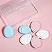 6Pcs Mini Triangle Finger Powder Puff, Reusable Small Wet & Dry Use Makeup Puff, Soft Mini Setting Powder Puffs for Loose, Foundation, Concealer, Eye Shadow, Beauty Makeup Tools (White Blue Pink)