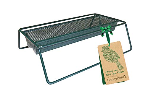 Honeyfields - Comedero para pájaros Silvestres, para Uso en jardín y al Aire Libre, Semillas de pájaro, Cacahuetes, Gusanos de Comida, Girasol, Hecho de Metal, fácil de Limpiar Cover