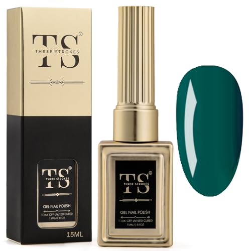 Image of THR3E STROKES Professional UV Gel Nail Polish, HEMA-FREE Lasts Upto 21 Days, Super Glossy Finish, Non-Chipping, Non-Smudging, Quick Drying Nail Polish,15 ml (28, 15ML)