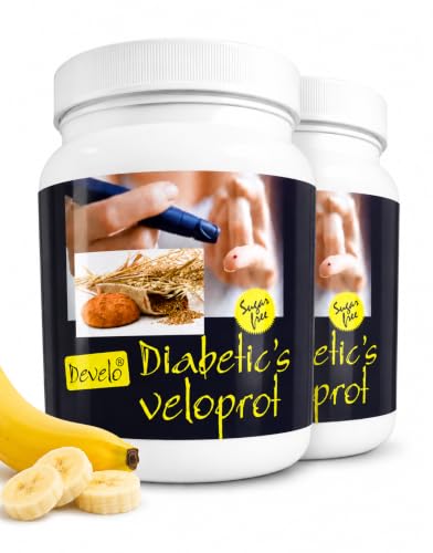 Image of Develo Diabetes Protein Powder Sugar Free Diabetic Nutrition & care - 2kg (Pack of 2) Banana