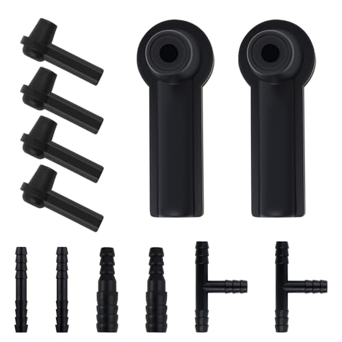 6PCS Brake Bleeder Connector,Upgraded Brake Bleeder Hose Adapter with 3 Connector Types,Professional Brakes Fluid Bleeders Kit Adapter for Brakes System Maintenance