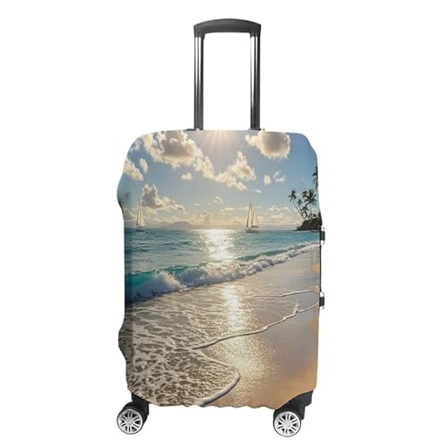 Hawaiian Summer Travel Luggage Cover Washable Anti-scratch Suitcase Protector Dustproof Protective Cover Case for Wheeled Luggage Fits 19-32 Inch Luggage